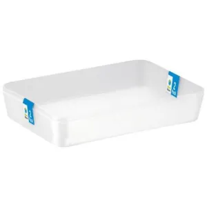 2 Pack White Drawer Organiser - 26cm x 18cm x 4cm