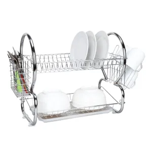 2-Tier Chrome Dish Drainer