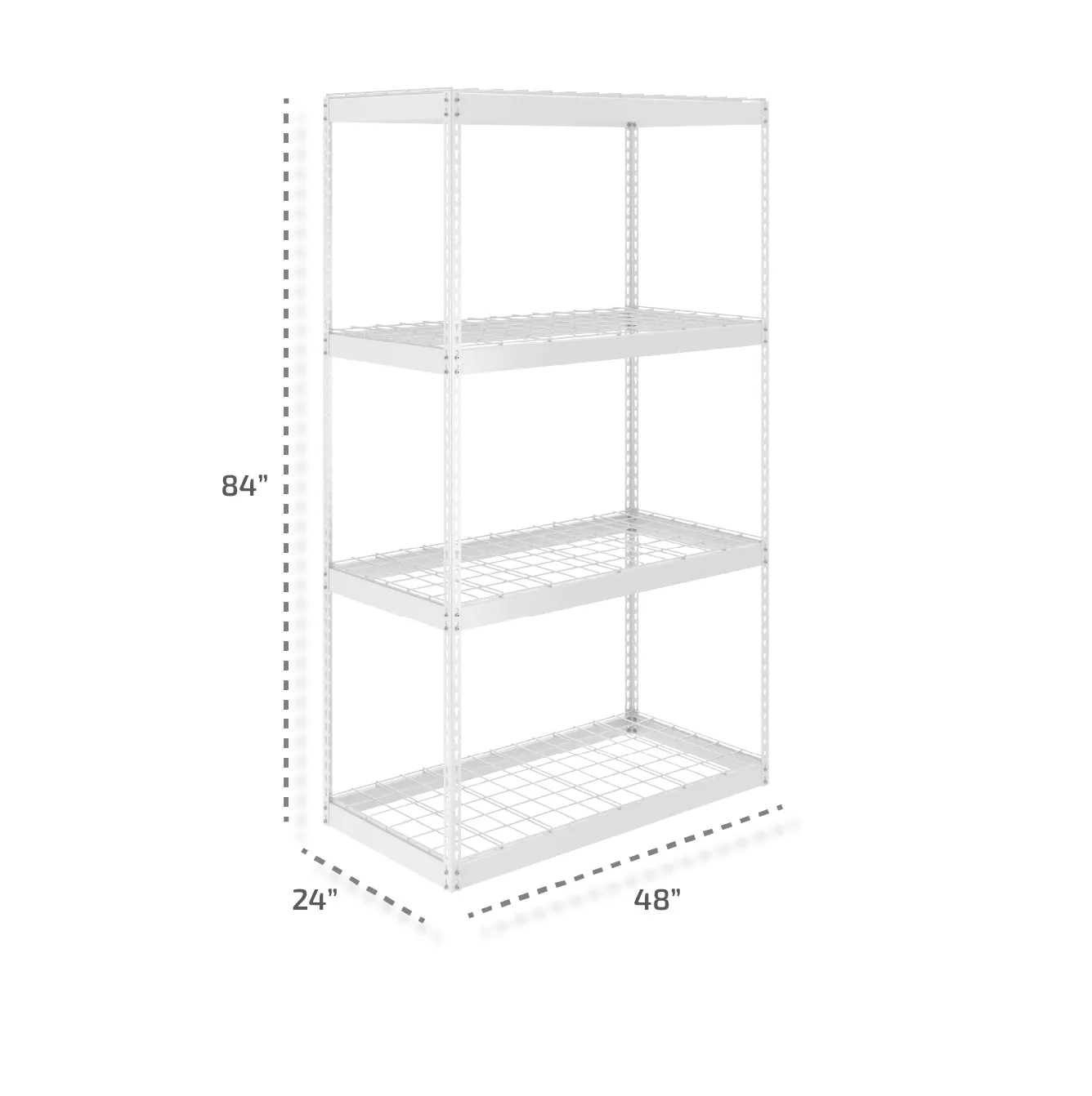 24" x 48" x 84" Heavy-Duty Garage Shelving