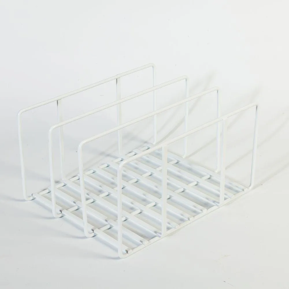 3 Section Wide Chopping Board Holder White