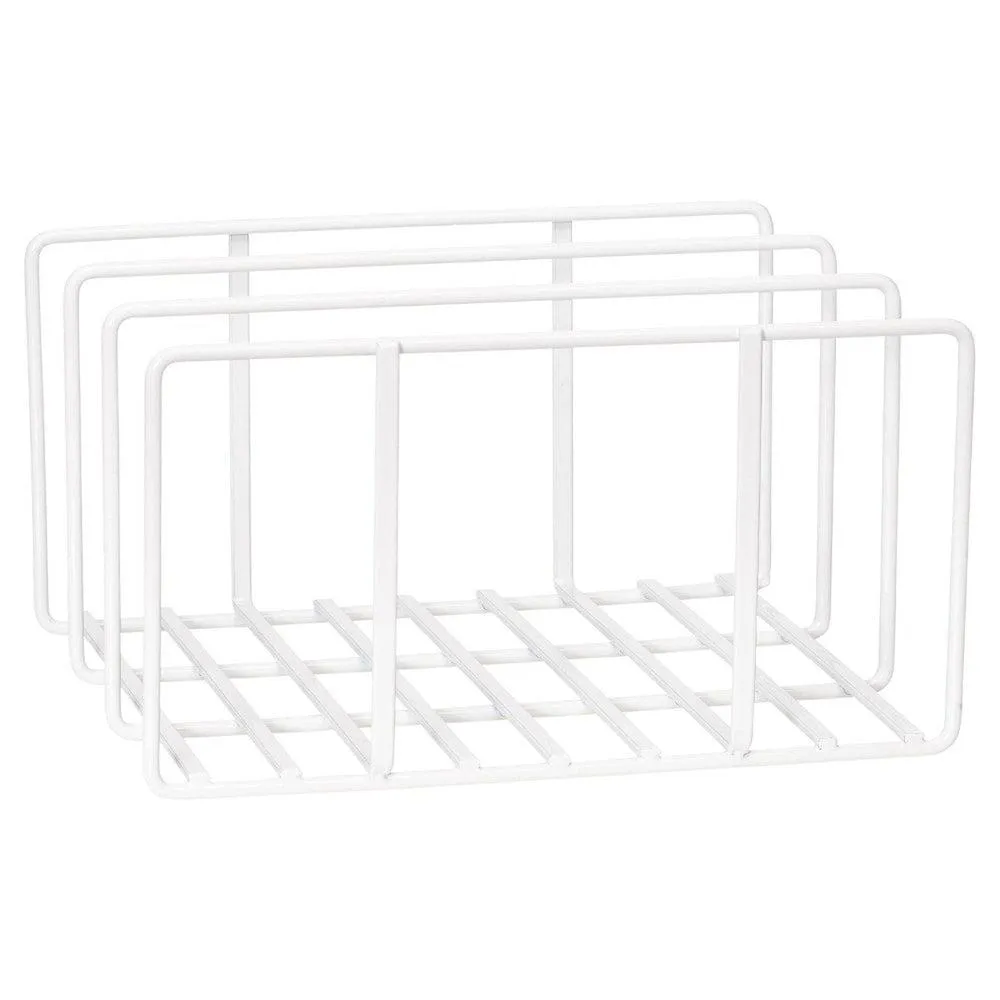 3 Section Wide Chopping Board Holder White