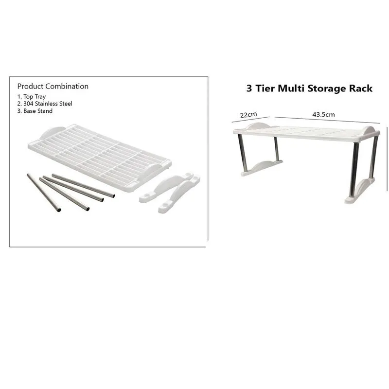 3 Tier Stainless Steel Multi Storage Rack