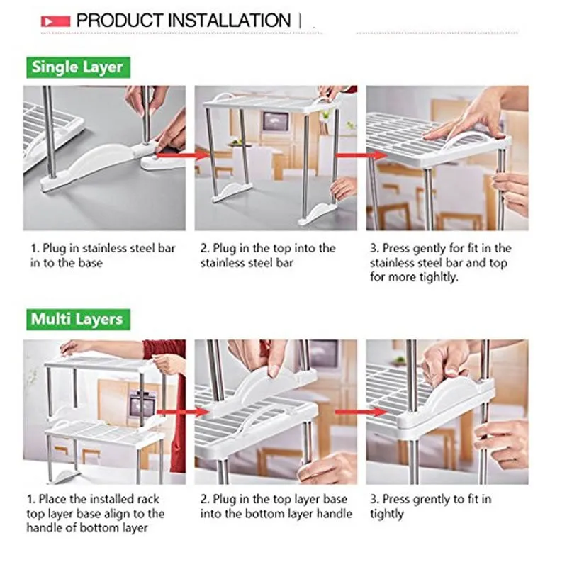 3 Tier Stainless Steel Multi Storage Rack