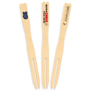 3.5" Custom Bamboo Mini Fork