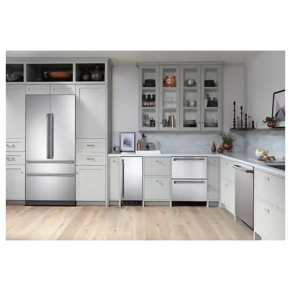 36 In. 20.1 Cu. Ft. Built-In Four Door French Door Refrigerator in Stainless Steel