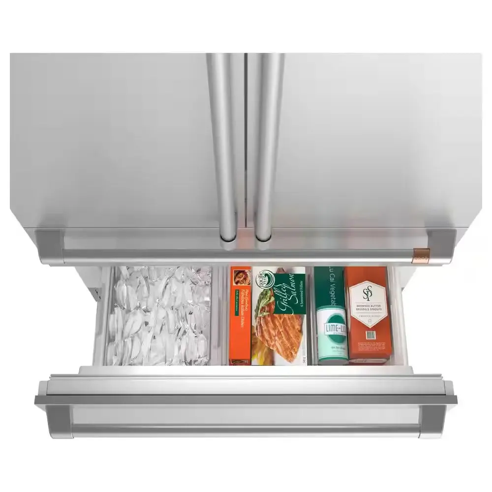 36 In. 20.1 Cu. Ft. Built-In Four Door French Door Refrigerator in Stainless Steel