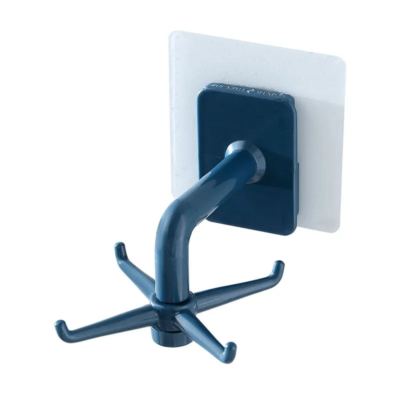 360 Degrees Rotated Kitchen Hooks Self Adhesive 6 Hooks