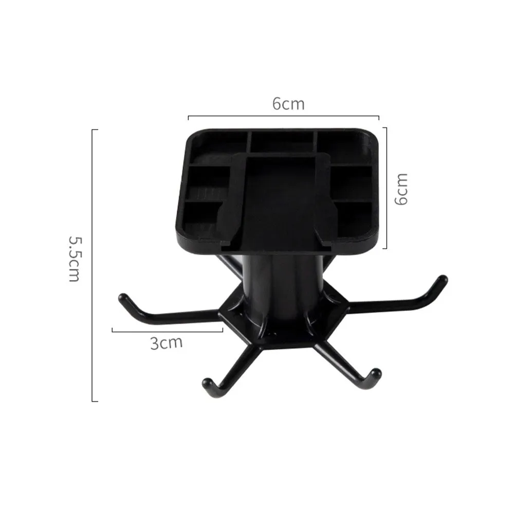 360 Degrees Rotated Kitchen Hooks Self Adhesive 6 Hooks