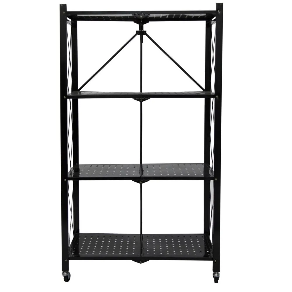 4 Tier Metal Shelves Units Garage Storage Rack Trolley Hz-4