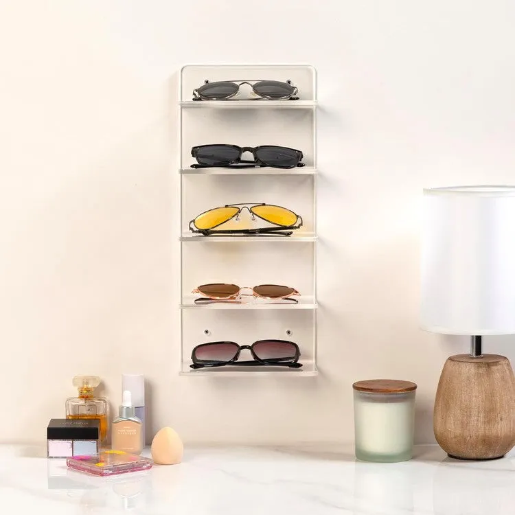 5 Tier Clear Acrylic Sunglasses Holder Rack, Retail Eyewear Showcase Storage Organizer