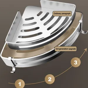 Aluminum Corner Shelf Rack with Versatile Dual Installation Options