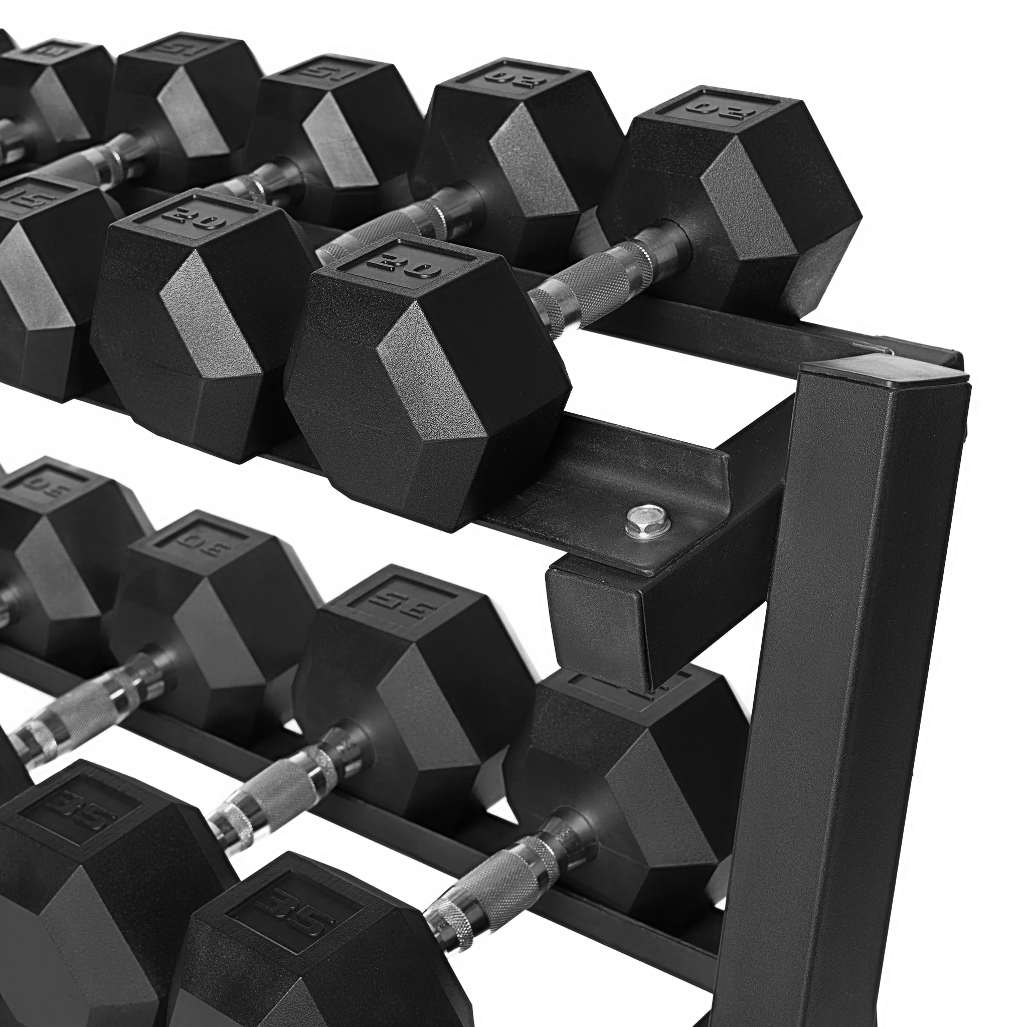 AmStaff TR007 3-Tier Commercial Dumbbell Rack Feature 40 Inch