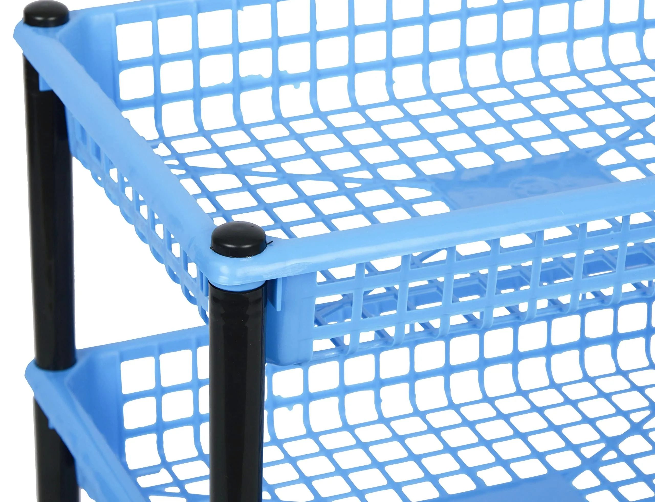 Aristo Multipurpose Plastic Storage Rack 4 Shelf /Multi Purpose/Kitchen/Living Room/Rack (40.5 cm x 26.5 cm x 62 cm, Color May Vary)