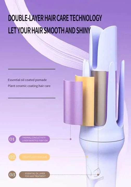 Automatic Electric Rotating Hair Curler-مكواة تجعيد الشعر