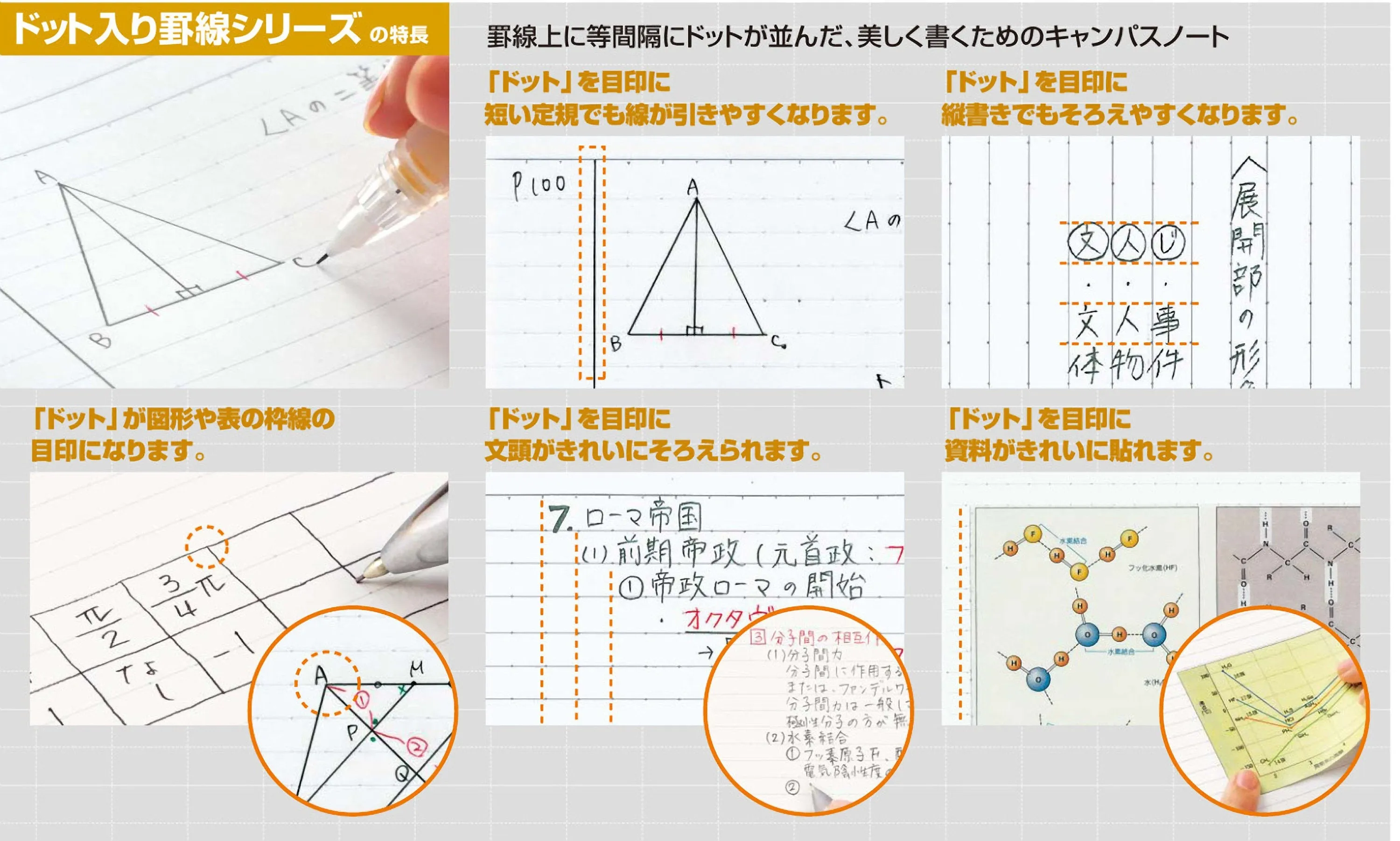 B6 Kokuyo Campus Notebook Dotted Ruled 6mm Campus Note (Dotted Ruled Line) B Ruled 40 Sheets | 211BTN