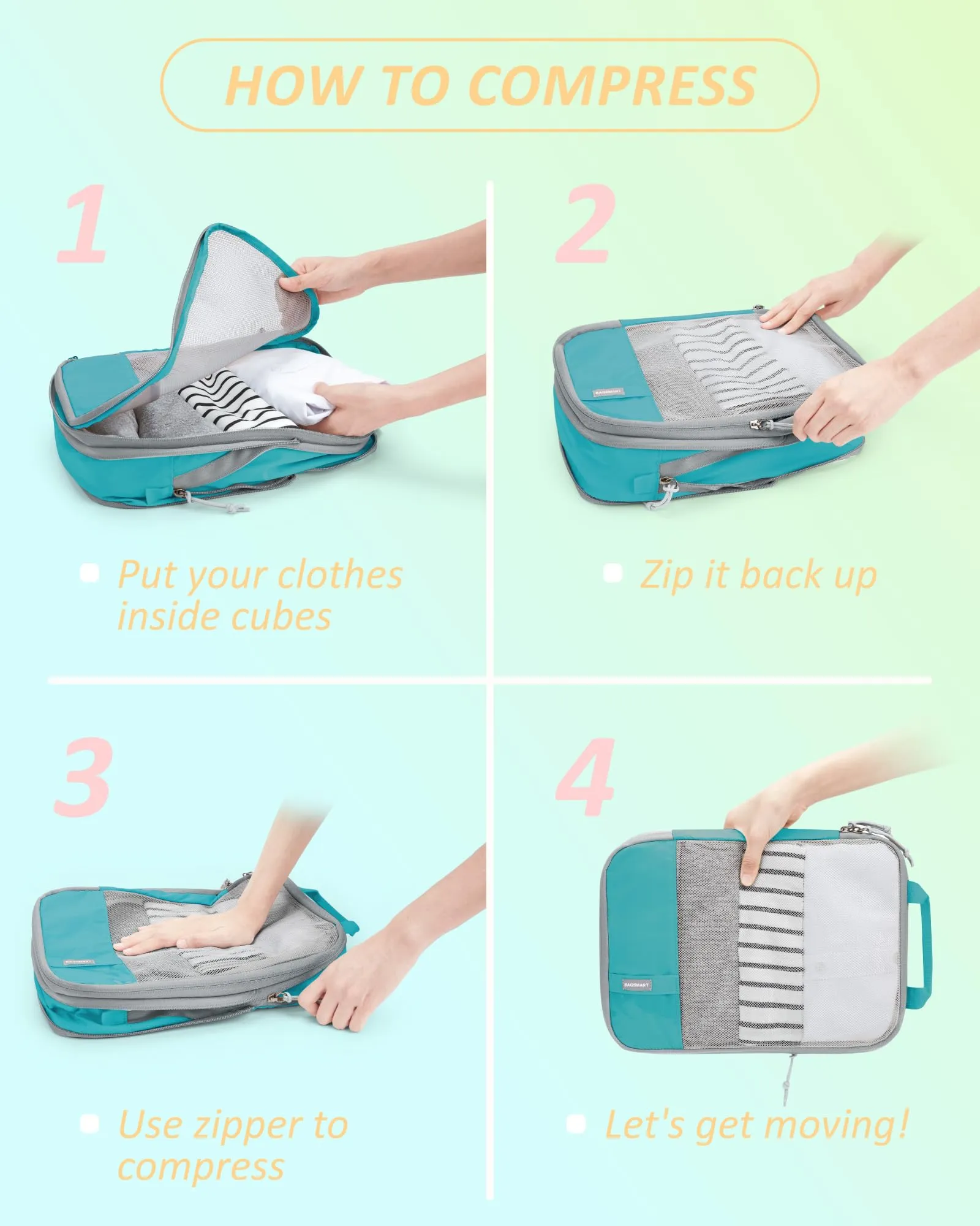Bagsmart Compression Packing Cubes