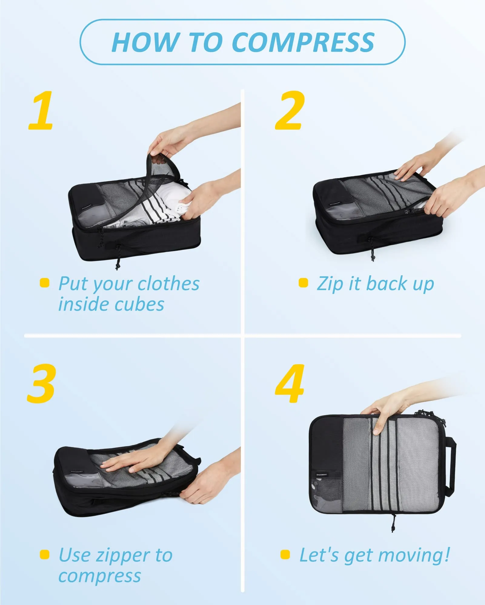 Bagsmart Compression Packing Cubes