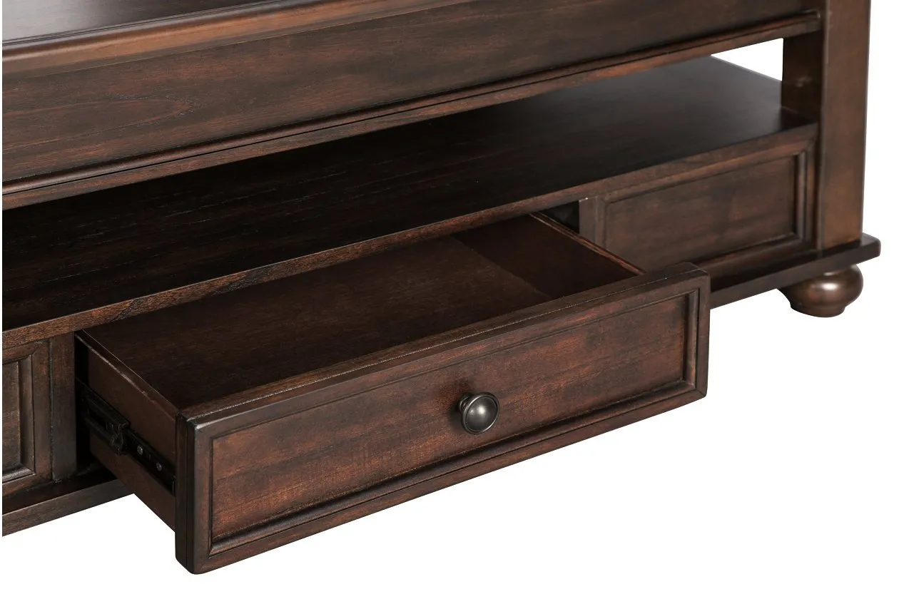 Barilanni Dark Brown Coffee Table with Lift Top