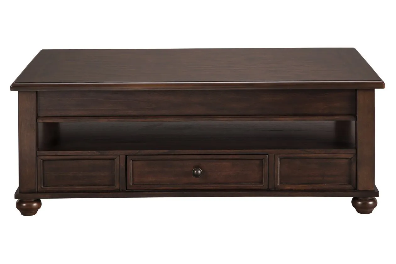 Barilanni Dark Brown Coffee Table with Lift Top