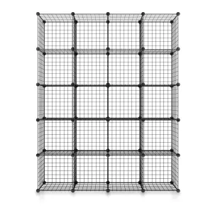 Bedroom Wire Mesh Wardrobe, 20 Cubes