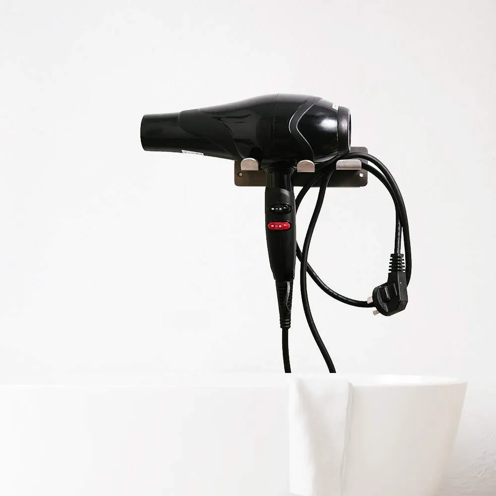 BelleJoomu Hair Dryer Holder Wall Mount Compatible with Dyson Hair Dryer, 304 Stainless Steel Hair Dryer Blow Diffuser Holder Organizer Adhesive for The Bathroom