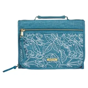 Bible Cover-Organizer-Faith-Medium-Blue Floral
