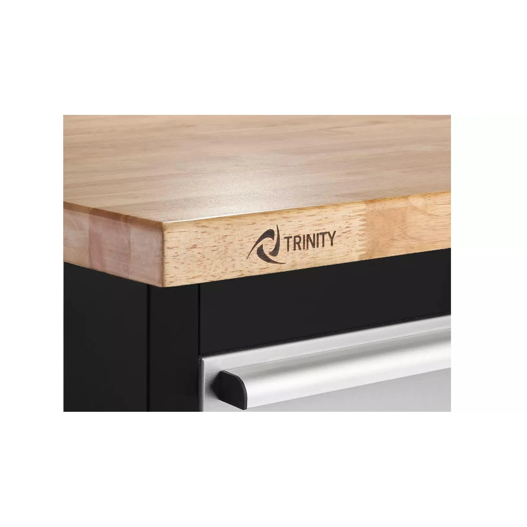 Black & Stainless Steel Rolling Workbench 72" x 19"