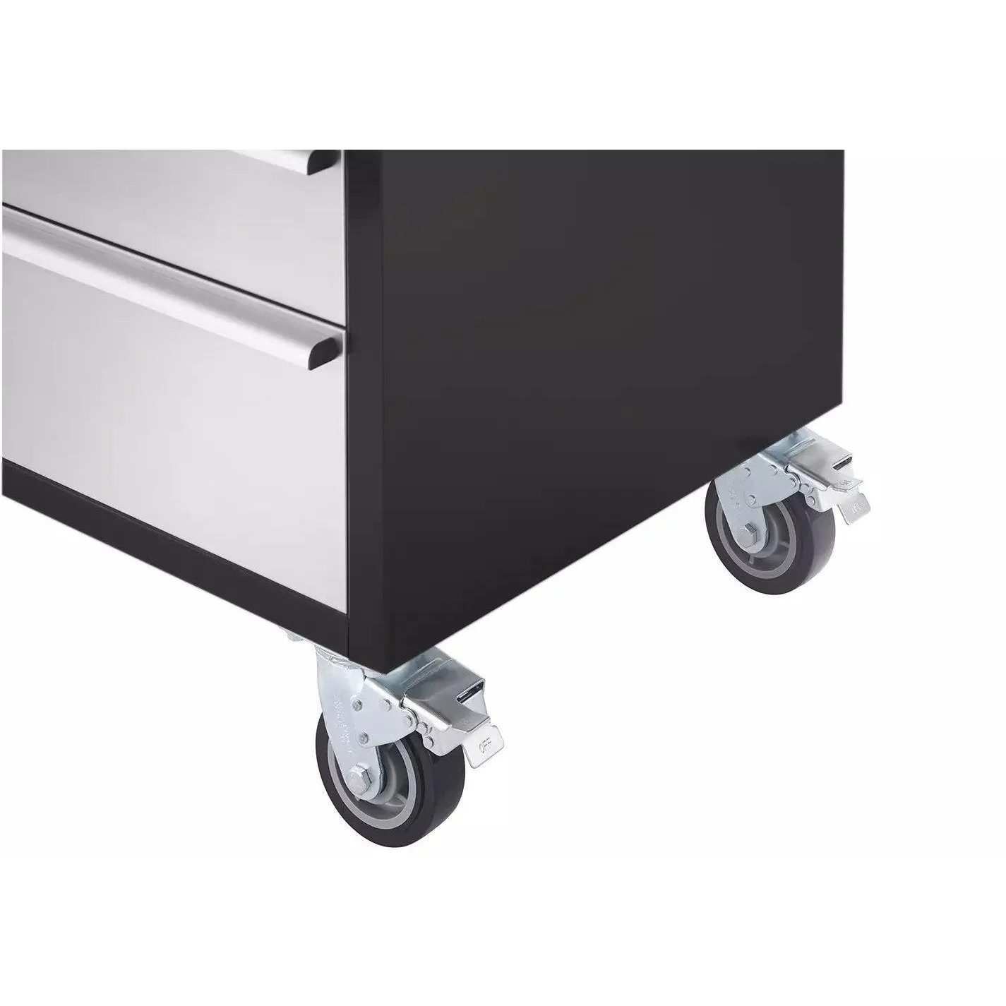 Black & Stainless Steel Rolling Workbench 72" x 19"