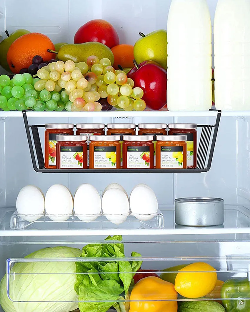 Black Metal Under Shelf Muti-Purpose Storage Basket