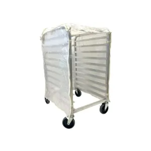 Bun Rack Cover, 21"W x 26.5"D x 33"H, All Clear PVC Panels