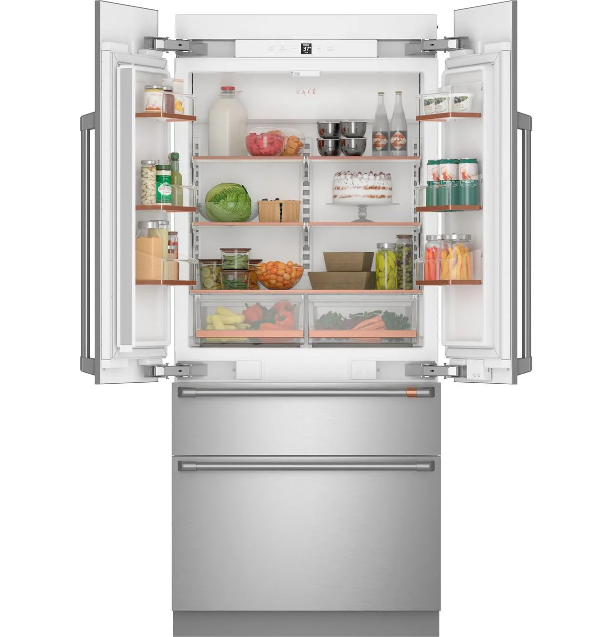 Cafe CIP36NP2VS1 Caf(eback)™ 36" Integrated French-Door Refrigerator