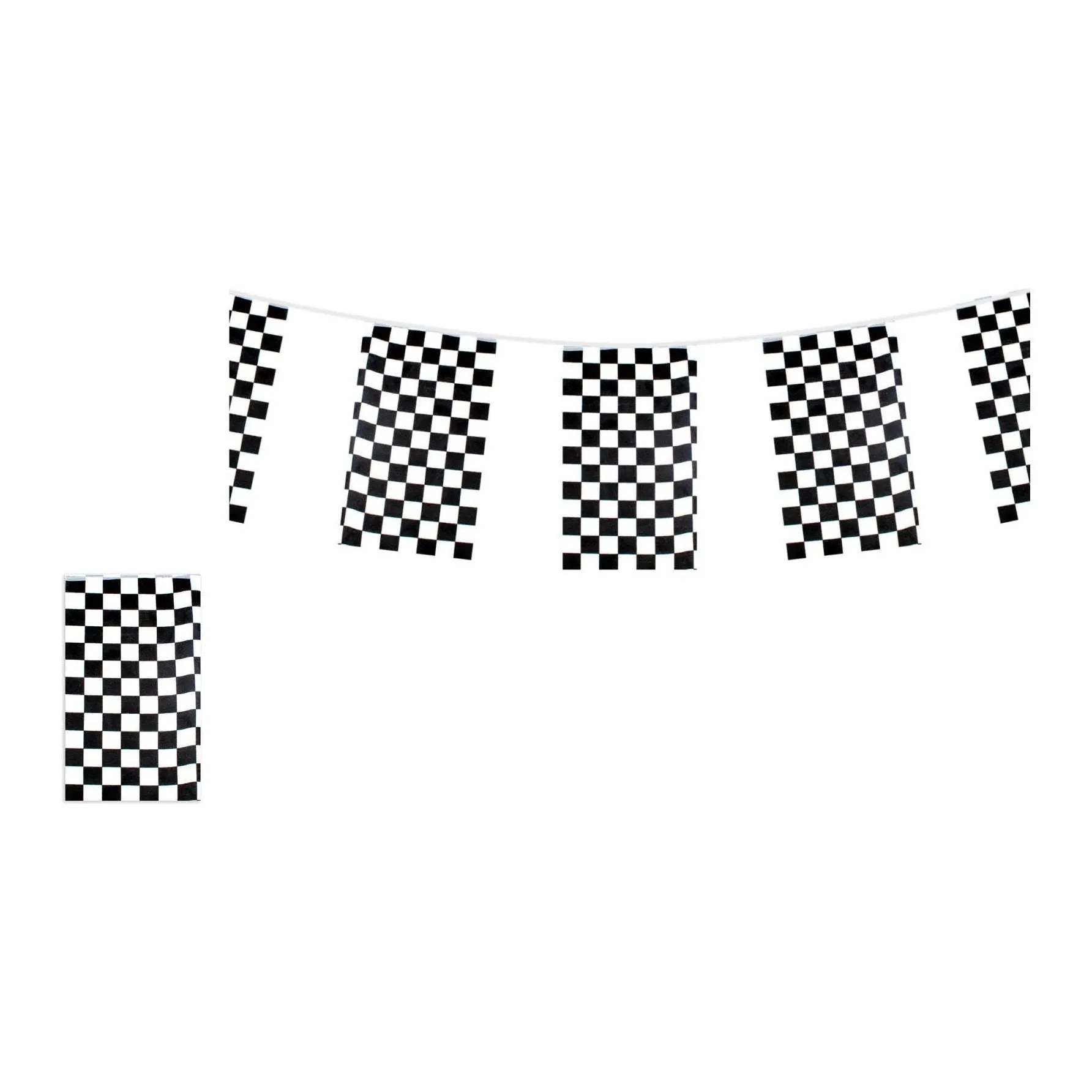 Checkered Bunting Flags (Rectangle) 10 Pcs