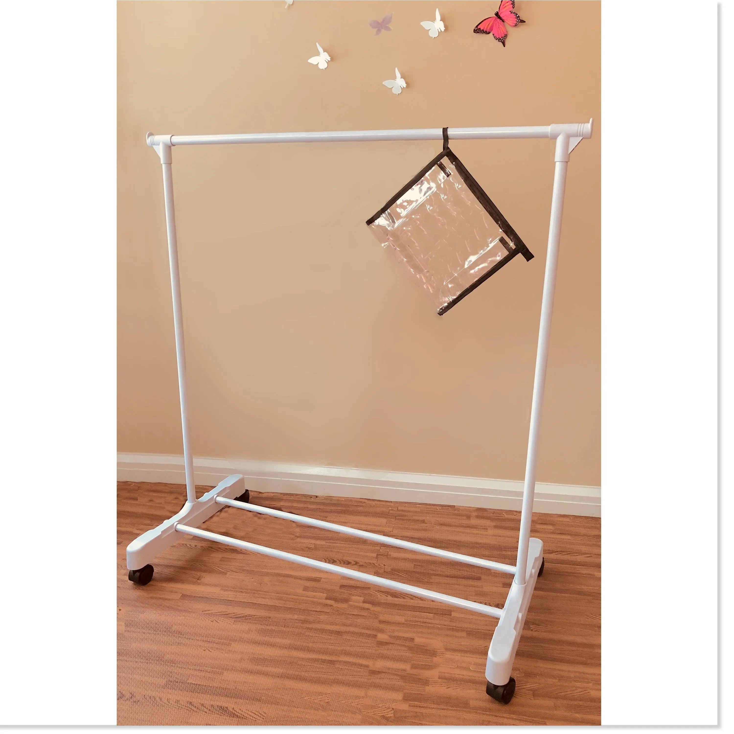 Children's Garment Rack™ - New Rolling Feature (Includes 10 Velvet Hangers) - Amazon's Choice