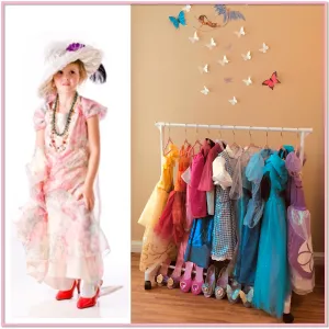 Children's Garment Rack™ - New Rolling Feature (Includes 10 Velvet Hangers) - Amazon's Choice