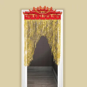 Chinese New Year Door Curtain Hot-Stamped