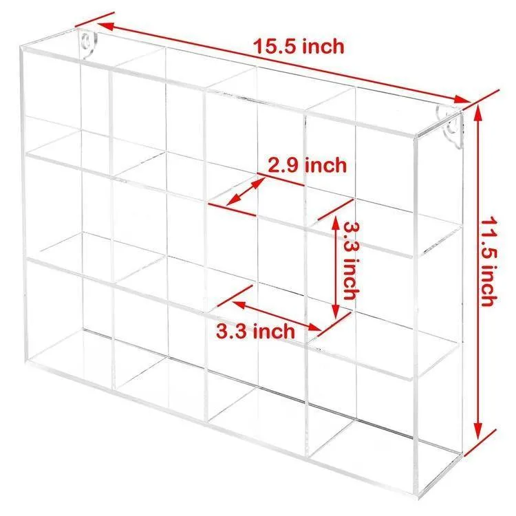 Clear Acrylic 12 Compartment Organizer Rack