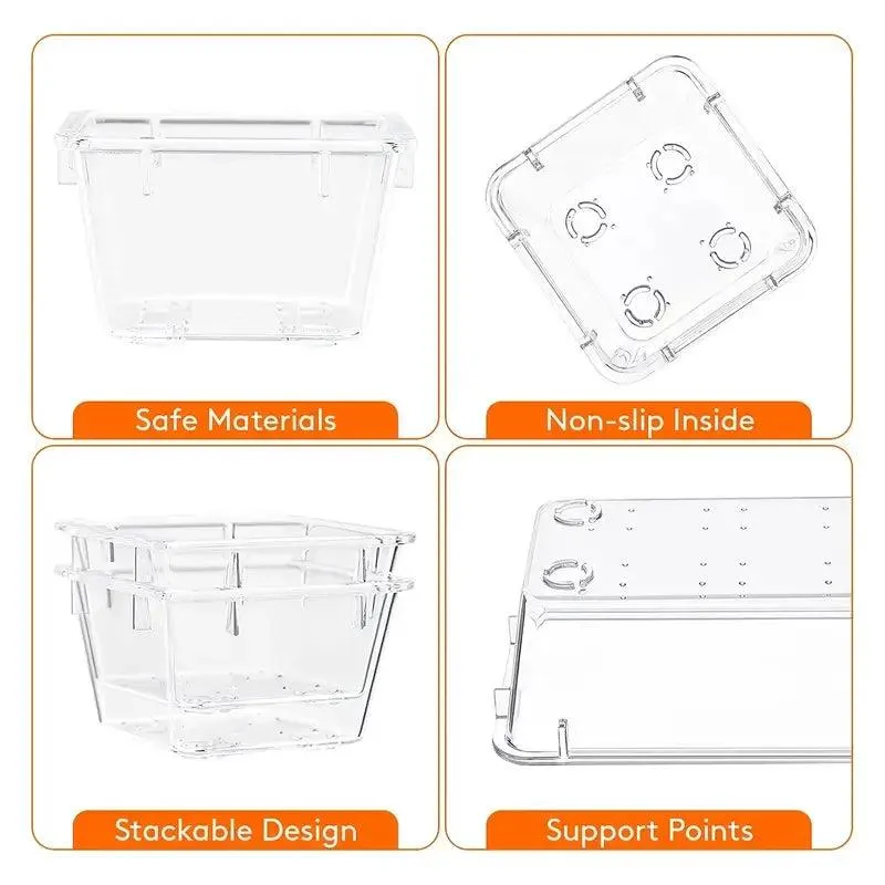 Clear Plastic Drawer Organizers Set