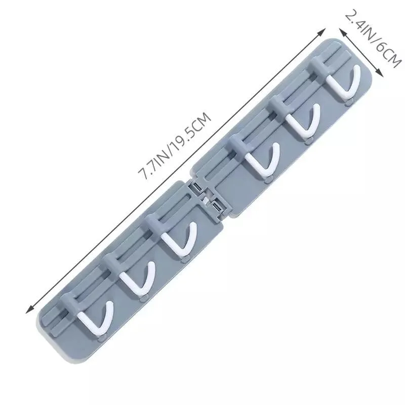 Corner Hanging Hook, Wall-Mounted Corner Wall Hook, Multifunctional Six Hooks Rack, Space-Saving Kitchen Bathroom Hanger