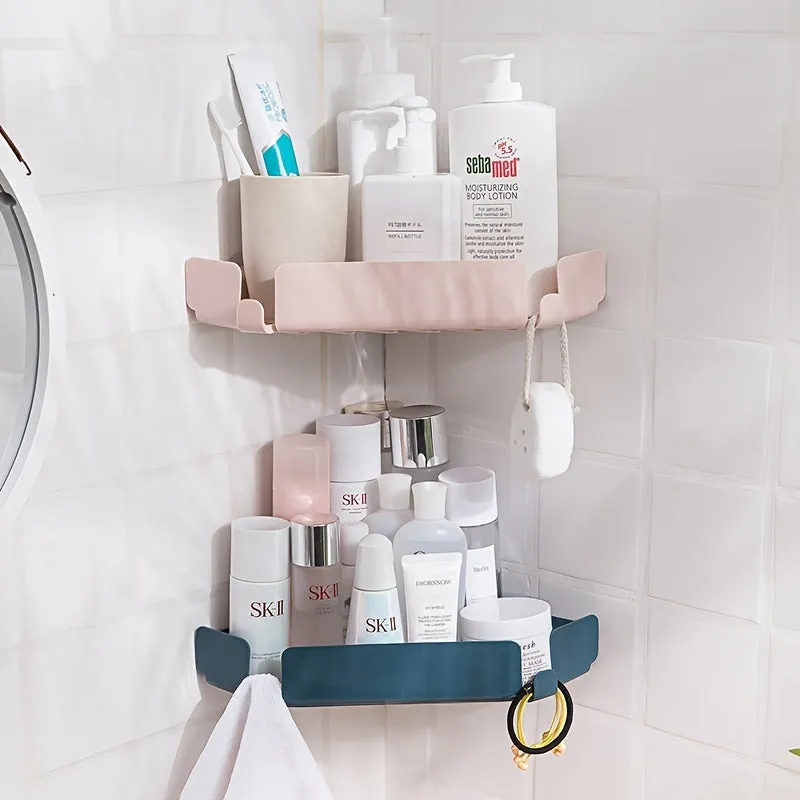 Corner Storage Rack Holder Shelf (Random Shade)