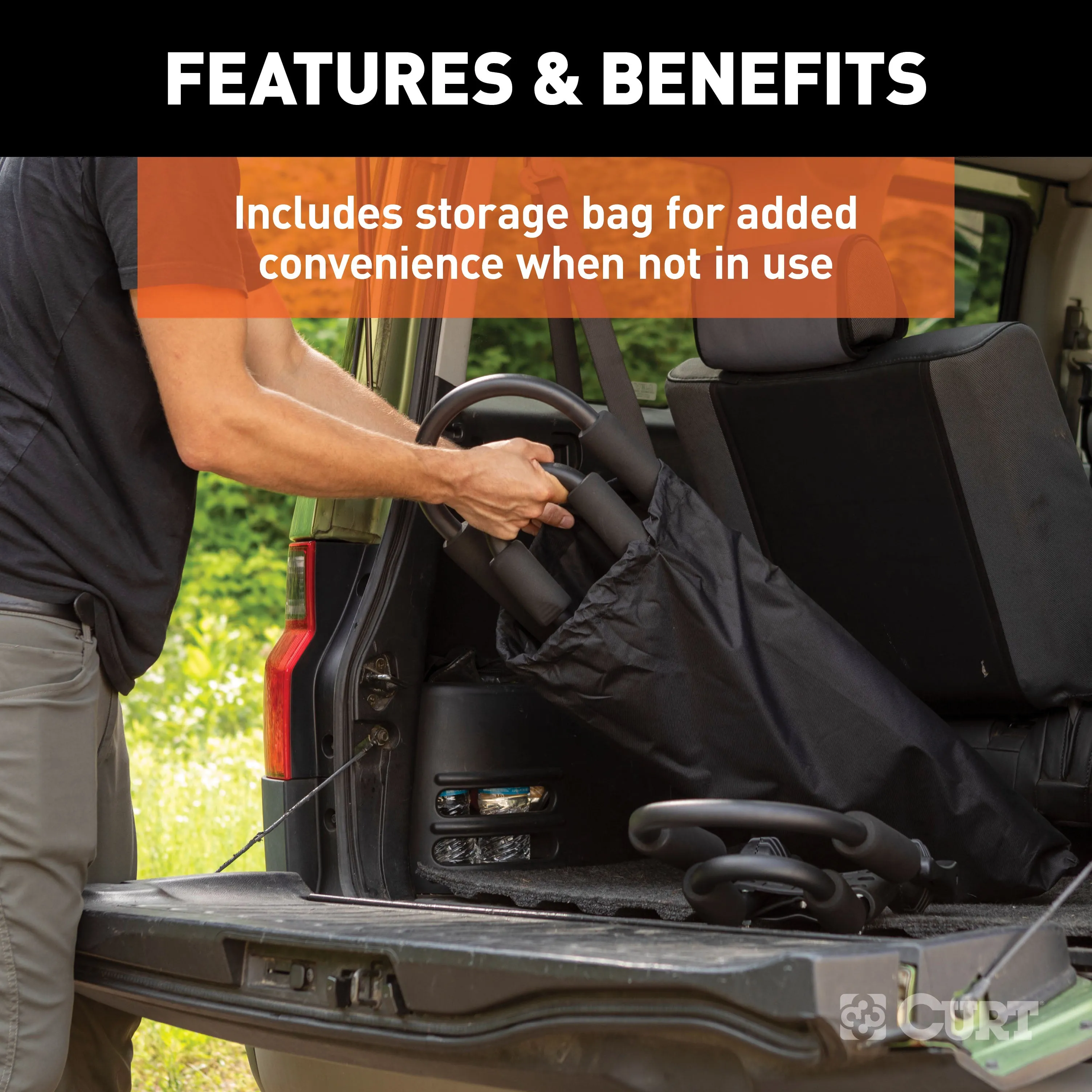 CURT 18320 CURT 18320 Fully Adjustable Aluminum Universal Kayak Roof Rack Carrier; 2-Pack