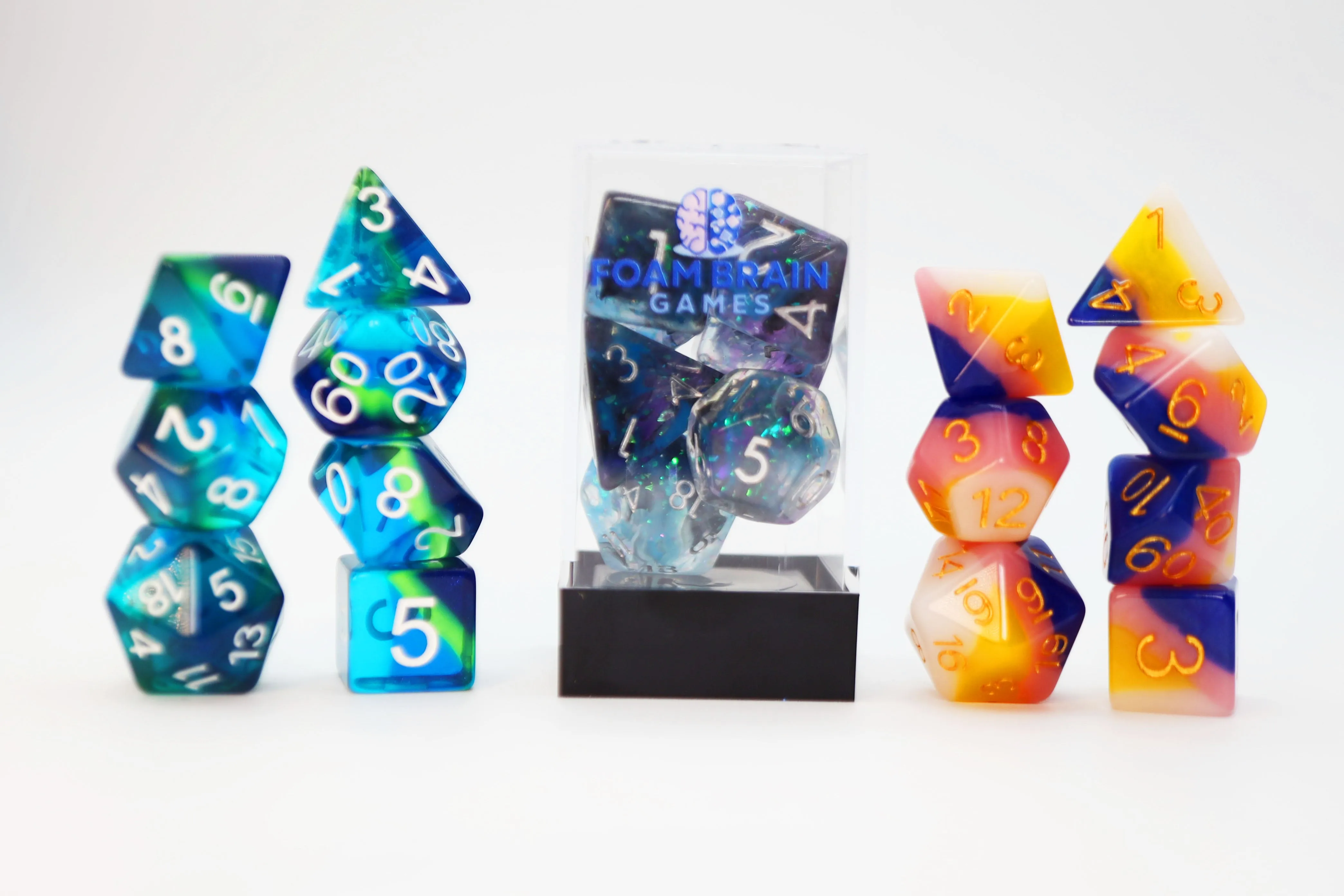 Custom Non-Inclusion Resin RPG Dice Sets