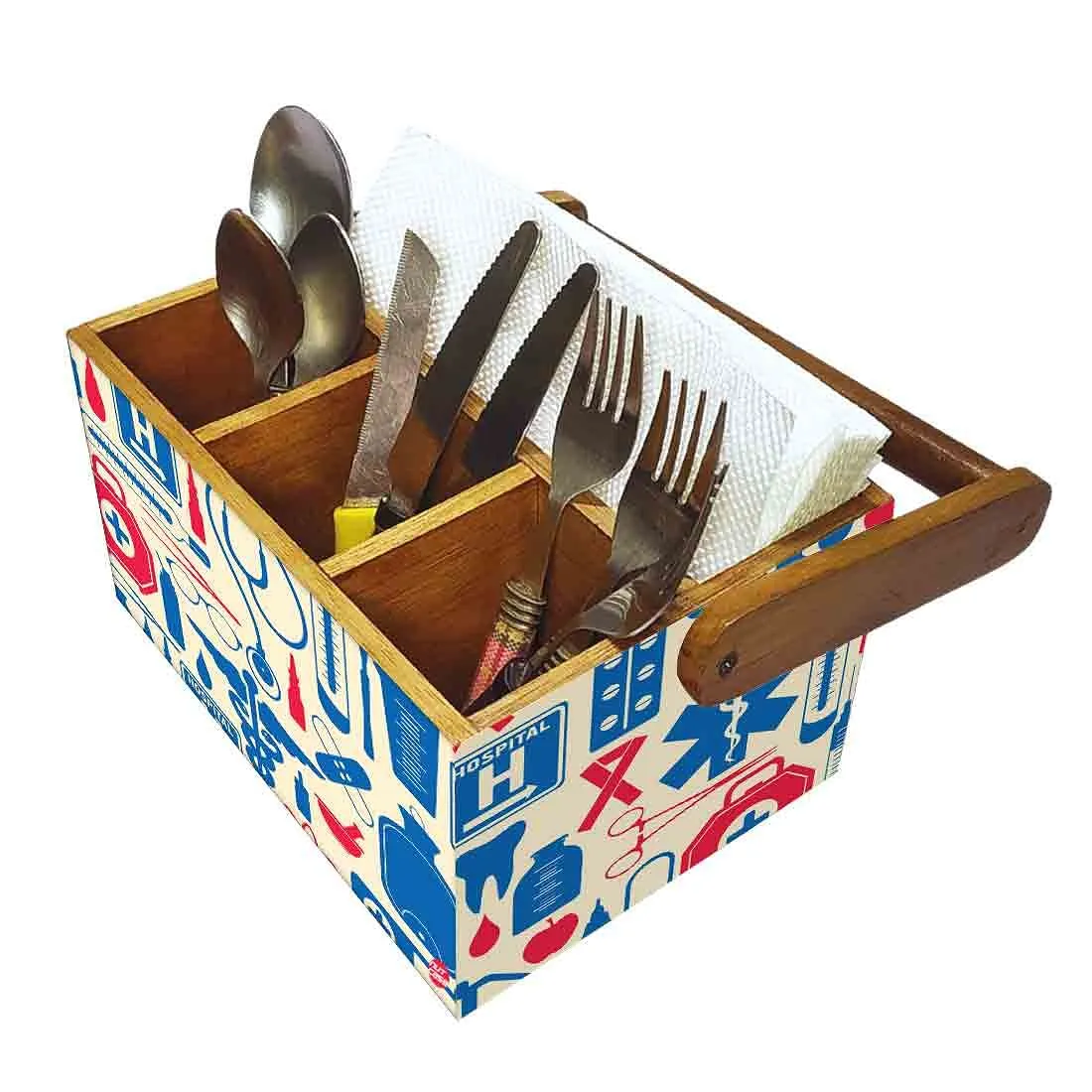 Cutlery Holder Stand Silverware Caddy Organizer for Kitchen - Doctors Prescription