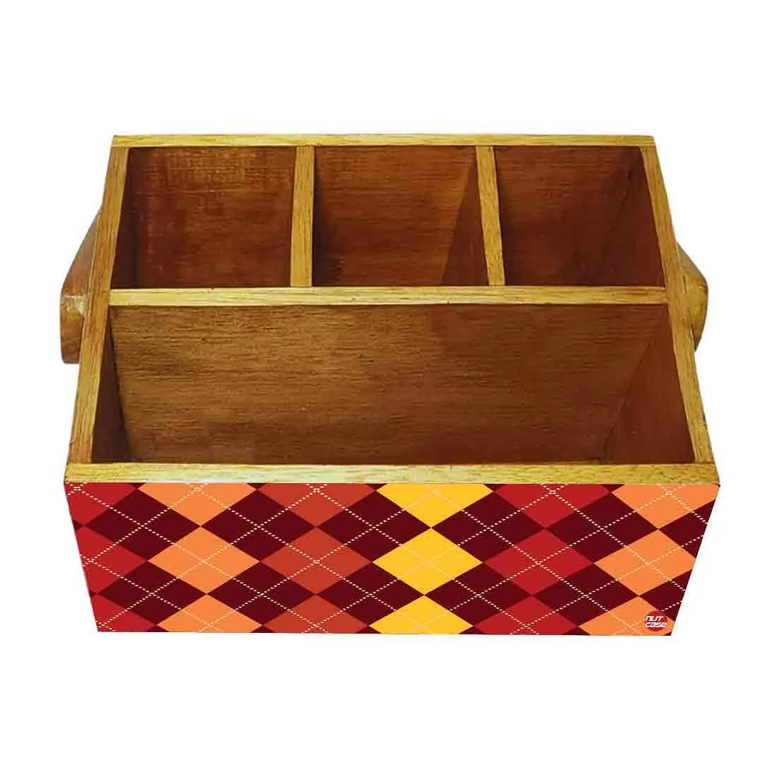 Cutlery Stand for Dining Table Spoons Forks Tissue Organizer - Hexa Pattern