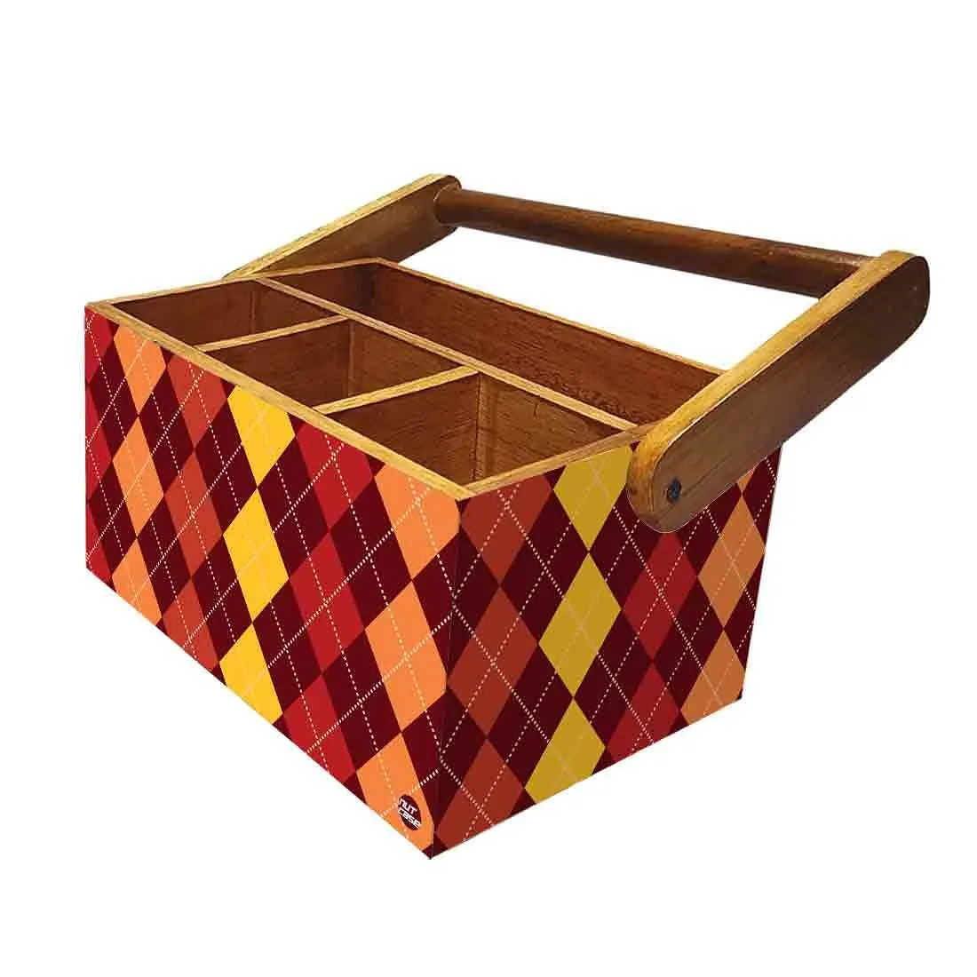 Cutlery Stand for Dining Table Spoons Forks Tissue Organizer - Hexa Pattern