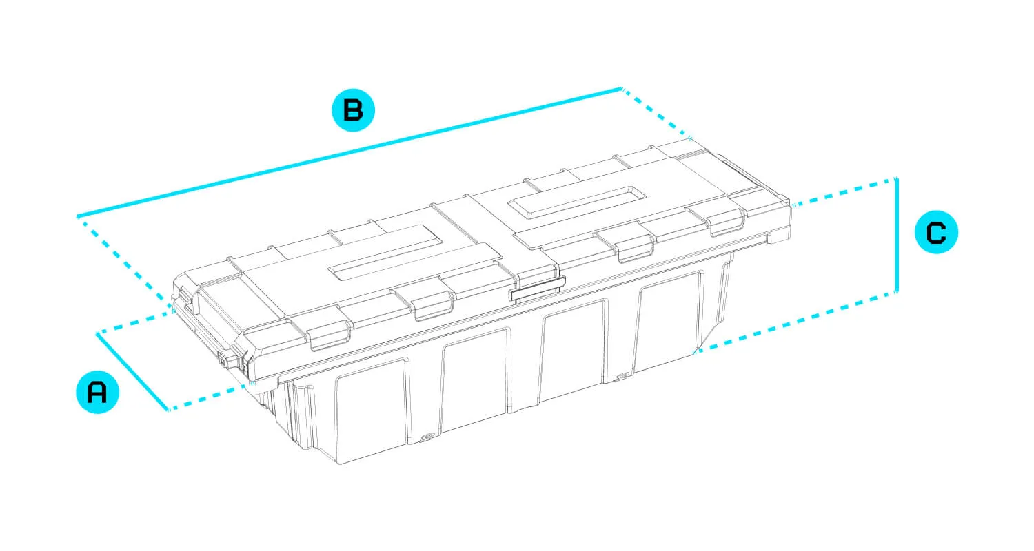 Decked - Full-size pickup truck tool box deep tub