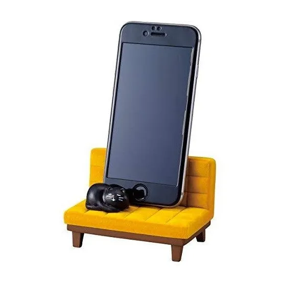 Decole: Smartphone Stand Napping Cat Yellow