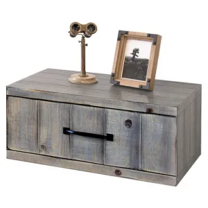 Floating Nightstand - Rustic Wood Wall Mount Drawer - Pine Creek - Lakewood Gray