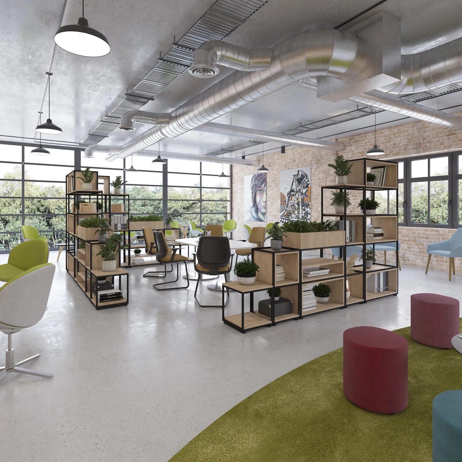 Flux modular storage double unit