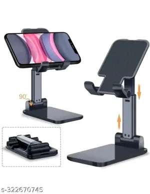Geocarter Black Plastic Mobile Stand Holder – 90° Rotation, Stand Mount, Scratch-Free