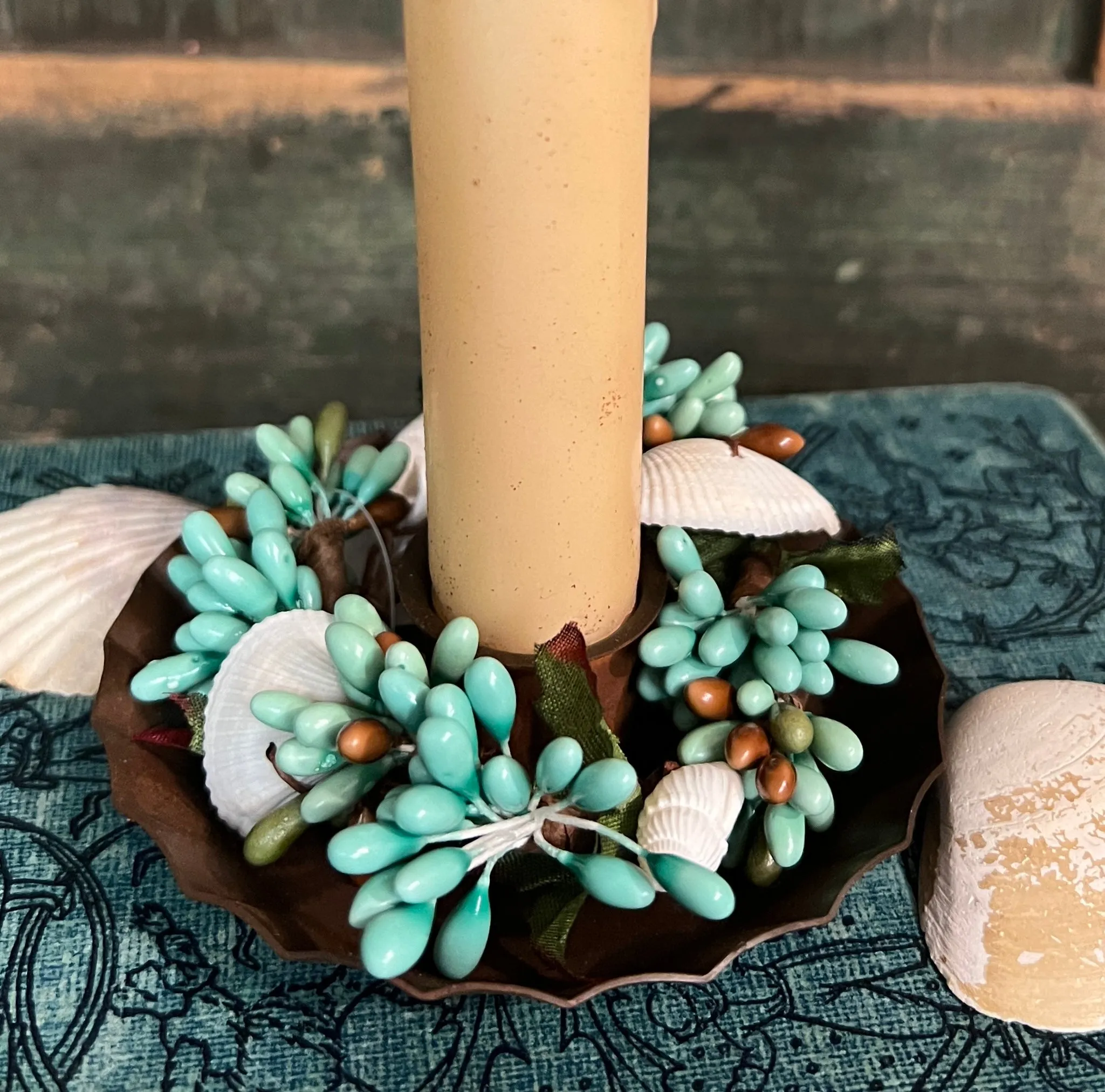 GF-34 By the Sea Berry Bead Candle Ring